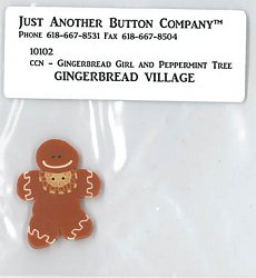 Jabco Button Pack - Country Cottage Needleworks - #2 Gingerbread Girl & Peppermint Tree MAIN