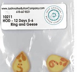 Jabco Button Pack - Hands On Design - 12 Days - Ring & Geese MAIN