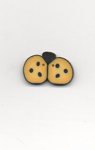 Jabco Button 1158.M Medium Yellow Ladybug MAIN