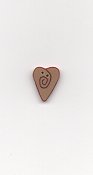 Jabco Button - 3485 Small Mocha/Red Swirly Heart THUMBNAIL