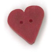 Jabco Button - 3506.S Small Heart True Red THUMBNAIL