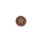 Jabco Button - 3514 Gold Star On Red THUMBNAIL