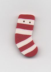 Jabco Button - 4523 Red Striped Stocking MAIN