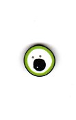 Jabco Button - 4689 Green Googly Eye THUMBNAIL