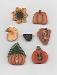 Jabco Button Pack - Glitter Gulch Needlework - Autumn Harvest MAIN