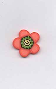Jabco Button SS1006.L Large Orange Daisy MAIN