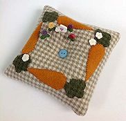 Just Another Button Company - Carrot Tuft Pillow Pincushion THUMBNAIL