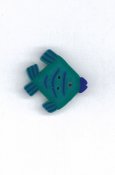 Jabco Button - CB1022 Teal Fish THUMBNAIL