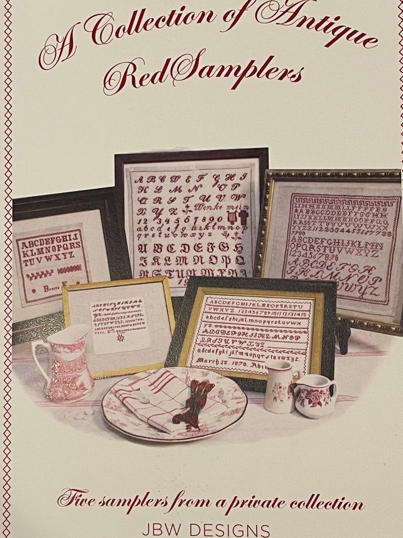 jbw designs cross stitch a collection of antique red samplers JBW