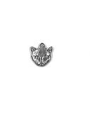 Charm - Cat Face Small Antique Silver THUMBNAIL