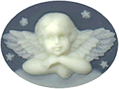 Kelmscott Designs Needle Minder - Angel on Navy MAIN