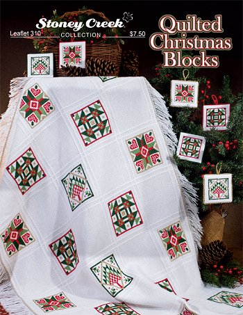 cover of Stoney Creek cross stitch Leaflet 310 Quilted Christmas Blocks MAIN