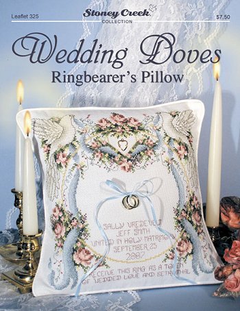 Wedding Doves Ringbearer S Cross Stitch Pillow