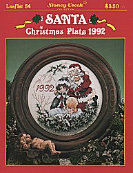 Leaflet 54 1992 Santa Christmas Plate MAIN