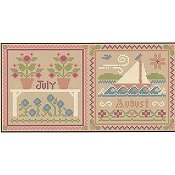 Little House Needleworks - Month Samplers - July And August THUMBNAIL