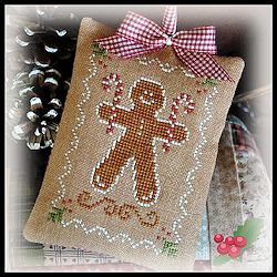 Little House Needleworks - 2012 Ornament #10 - Gingerbread Cookie MAIN