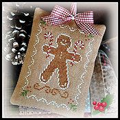 Little House Needleworks - 2012 Ornament #10 - Gingerbread Cookie THUMBNAIL