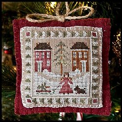 Little House Needleworks - 2011 Ornament #2 - Bringing Home The Tree MAIN