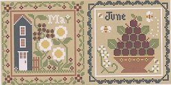 Little House Needleworks - Month Samplers - May and June THUMBNAIL