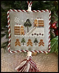 Little House Needleworks - 2011 Ornament #4 - Gingerbread Village MAIN