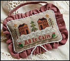 Little House Needleworks - 2010 Ornament #11 -  All Is Calm MAIN