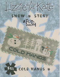 picture of Lizzie Kate Flip-It Series - Snow Story - Cold Hands cross stitch pattern MAIN