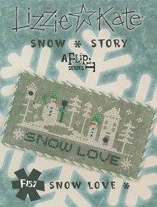 picture of Lizzie Kate Flip-It Series - Snow Story - Snow Love cross stitch pattern MAIN