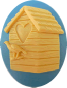 Kelmscott Designs Needle Minder - Love Birdhouse MAIN