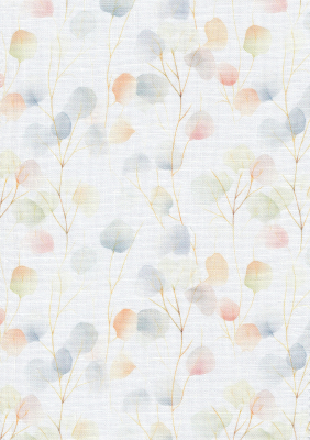 Belfast Linen 32ct Watercolor Leaves Print MAIN