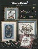 Cover photo of Stoney Creek Book 106 Magic Moments showing cross stitch designs of carousel horses mime and fantasy THUMBNAIL
