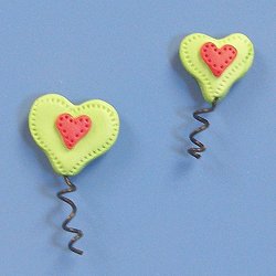 Magnets - Snowmen of the Month - June Heart Balloons, Set of 2 MAIN