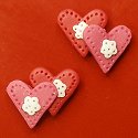 Magnets - Snowmen of the Month - February Hearts, Set of 2 MAIN