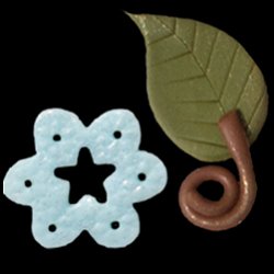 Magnets - January Star Snowflake & Curly Stem Leaf MAIN