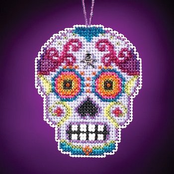 Mill Hill Calavera Charmed Ornaments - Morado MAIN