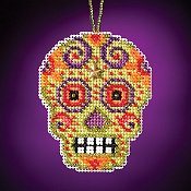 Mill Hill Calavera Charmed Ornaments - Verde THUMBNAIL