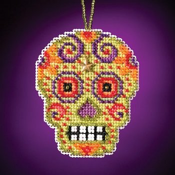 Mill Hill Calavera Charmed Ornaments - Verde MAIN
