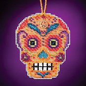 Mill Hill Calavera Charmed Ornaments - Naranja THUMBNAIL