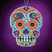 Mill Hill Calavera Charmed Ornaments - Azul THUMBNAIL