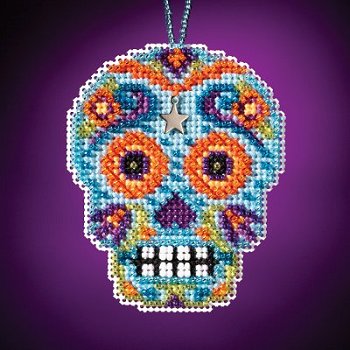 Mill Hill Calavera Charmed Ornaments - Azul MAIN