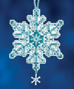 Mill Hill Snow Crystals Charmed Ornaments - Aqua Crystal THUMBNAIL