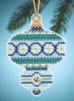 Mill Hill Christmas Jewels Charmed Ornaments - Blue Topaz MAIN