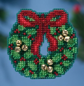 Mill Hill Winter Holiday 2016 Ornament - Jingle Bell Wreath MAIN