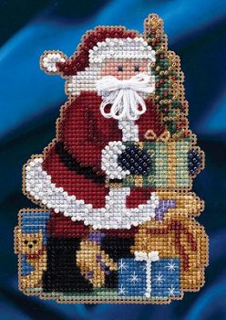 Mill Hill Bead Kit Celebration Santas - Merry Christmas Santa MAIN
