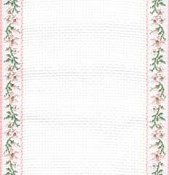 Mill Hill Stitch Band 18ct Petite Fleur Antique White, Pink & Green MAIN
