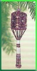 Mill Hill Stitched and Beaded Tassel Ornament - Plum Tassel MAIN