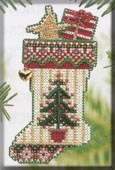 Mill Hill Bead Kit Holiday Stocking Ornaments - Evergreen Stocking MAIN