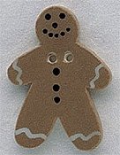 Mill Hill Button - 86002 Gingerbread Man THUMBNAIL