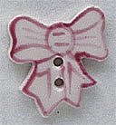 Mill Hill Button - 86064 Pink Bow THUMBNAIL