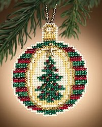 Mill Hill Christmas Jewels Charmed Ornaments - Golden Tannenbaum MAIN