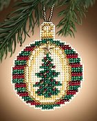 Mill Hill Christmas Jewels Charmed Ornaments - Golden Tannenbaum THUMBNAIL